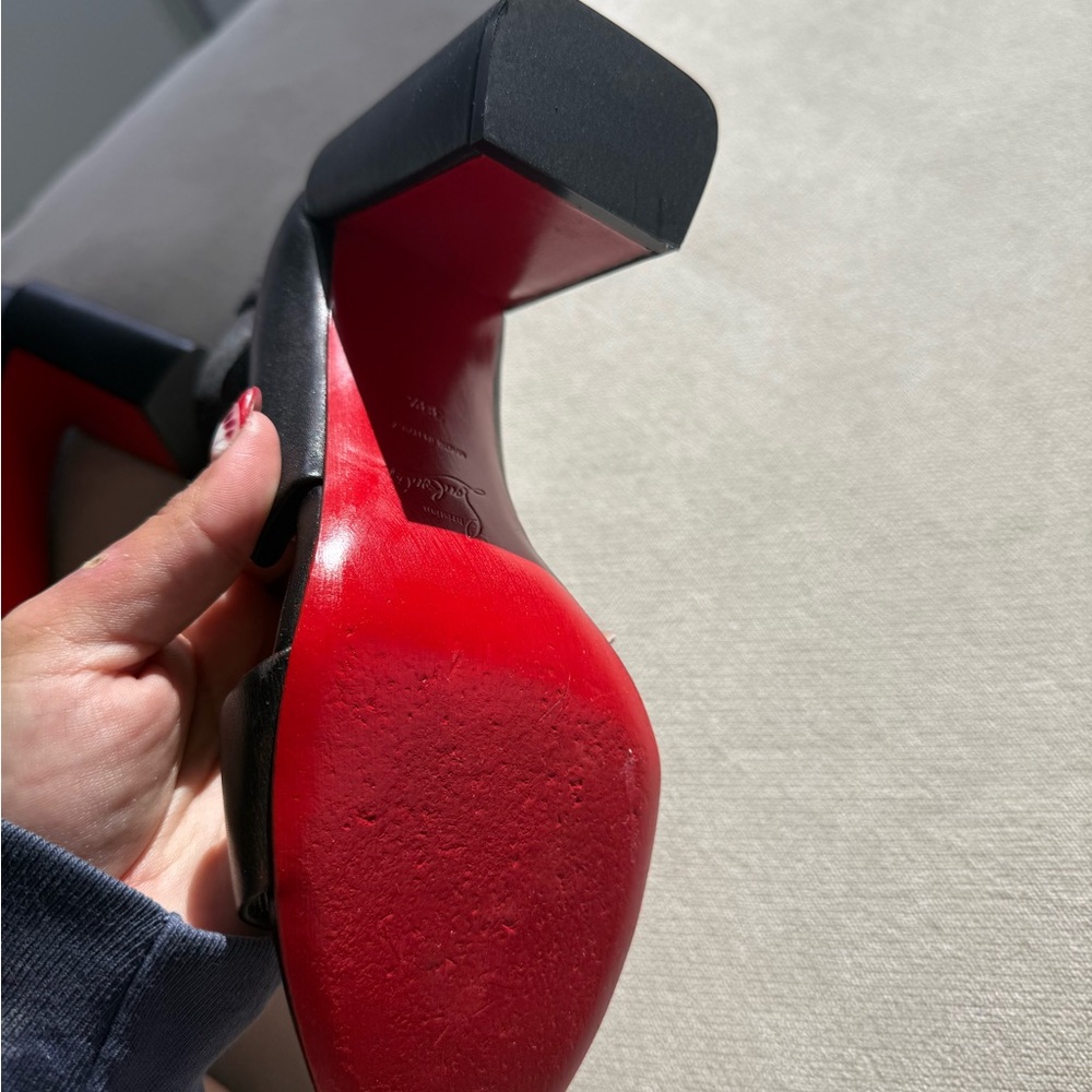 Christian Louboutin Patrouille 85mm Heels - Size 38.5 (WORN TWICE) - Picture 4 of 9